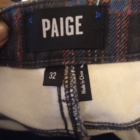 Paige Hoxton Atlantic Tartan Ankle Plaid Jeans, Size: 32 - Picture 5 of 10